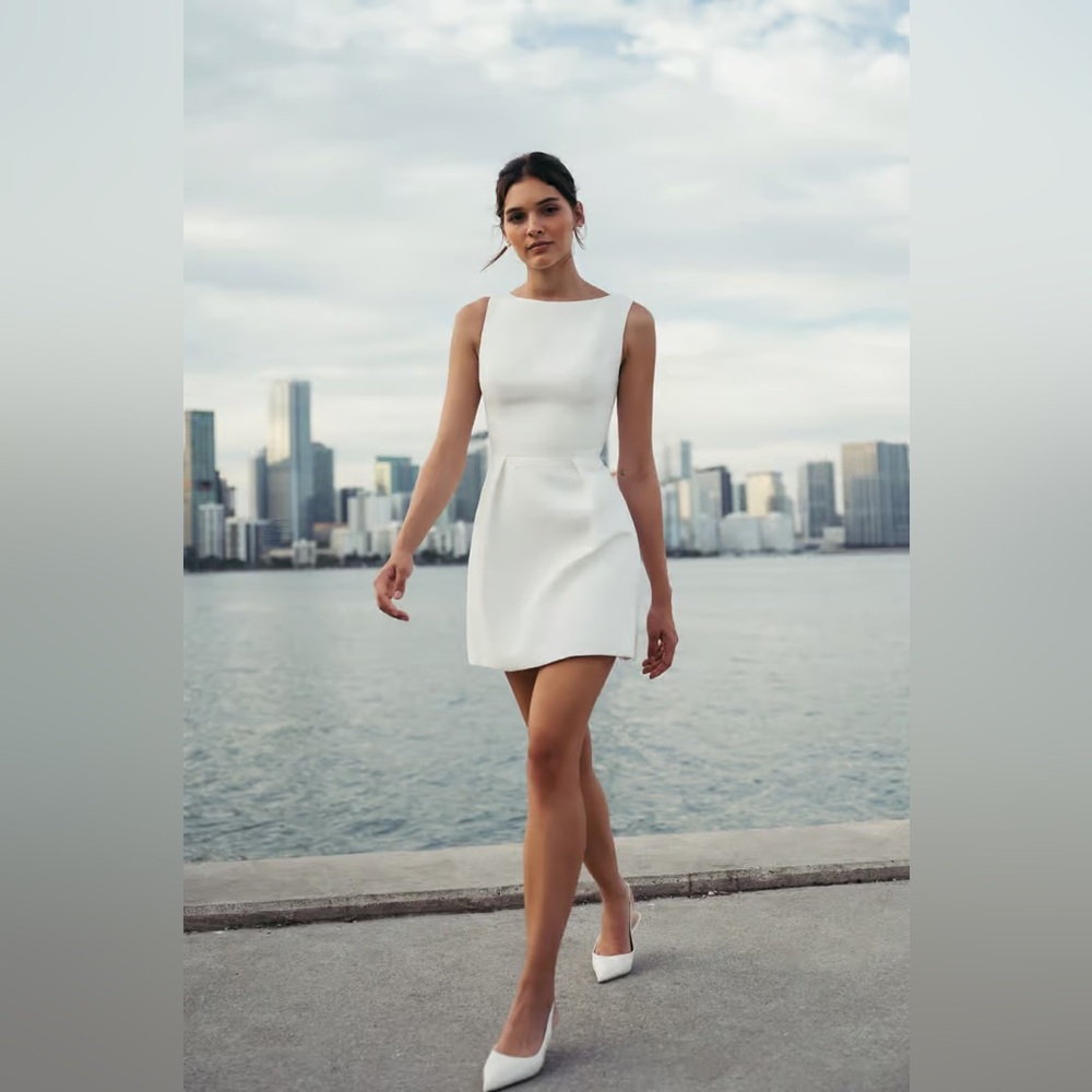 Jenny Yoo Little White Dress Jessica in Ivory